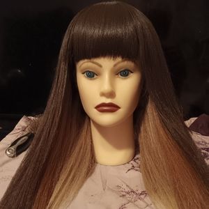 18" inch Synthetic hair, two-toned wig